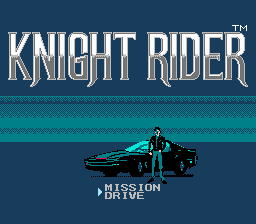 Knight Rider title screen for NES